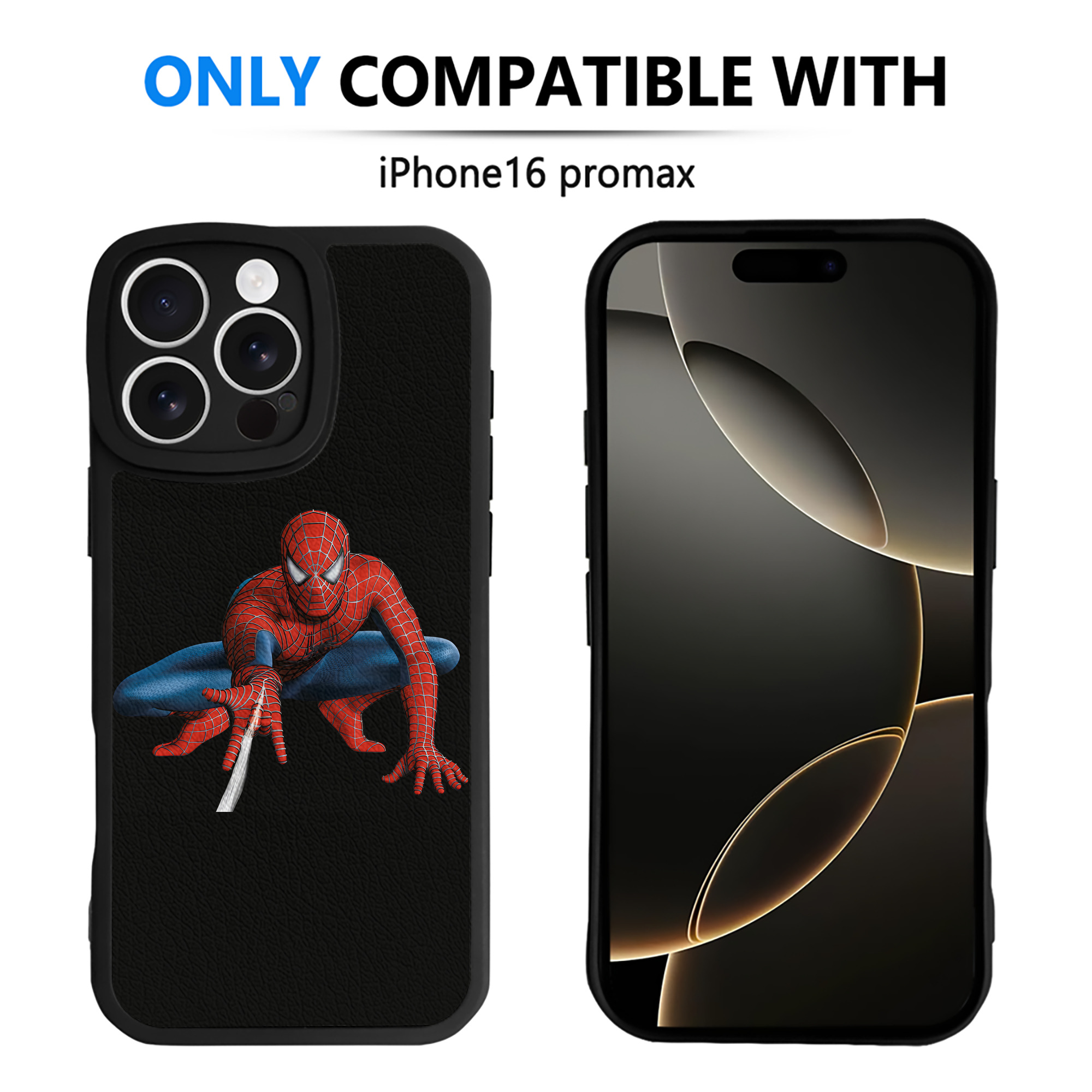 （画像用） Spider Man スパイダーマン 【iPhone 16シリーズ対応】シリコンスマホケース（レザー調） 材質：シリコン